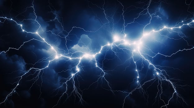 AI generated storm lightning energy background photo
