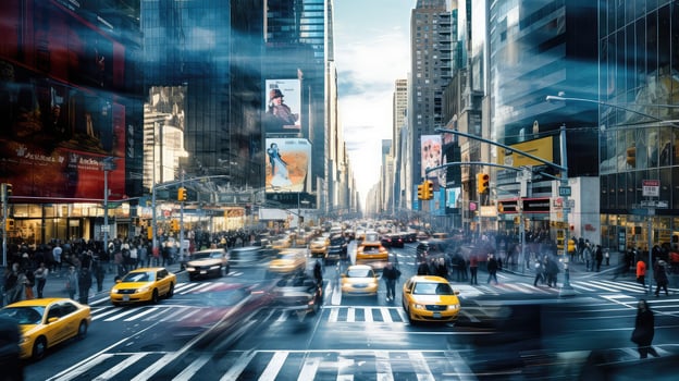 AI generated finance urban business background photo