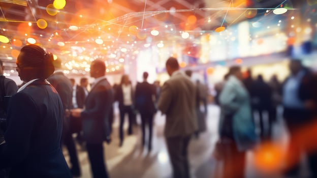 AI generated vision blur bright business photo