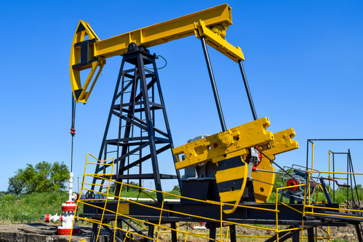 Pumping unit as the oil pump installed on a well photo