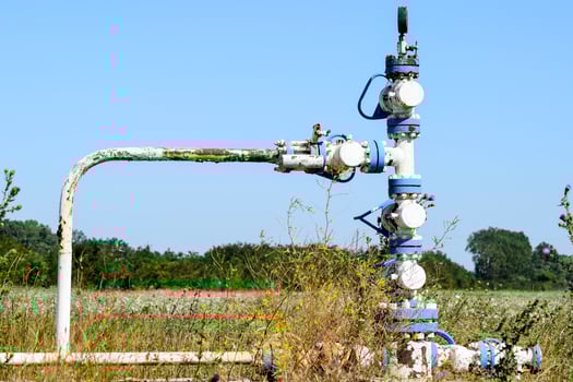 Well for water injection into the reservoir. Maintaining reservoir pressure. Oil production. Well for maintenance of reservoir pressure photo