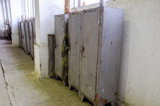 Instrumental iron lockers in the production room photo