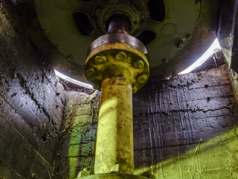 The connection point of the rotor of the induction motor and the photo