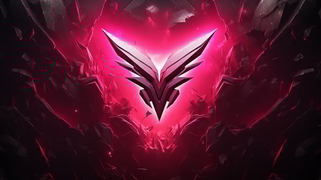 AI generated gaming modern background neon pink color photo