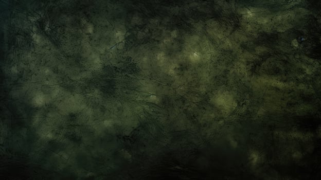 AI generated Black dark olive green horror background texture. photo
