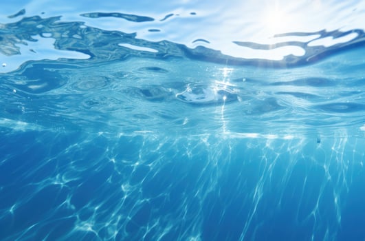 AI generated open water depth footage swimming pool, photo