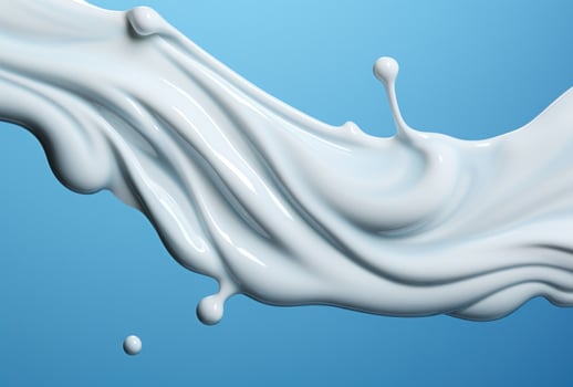 AI generated white cream poured into white spouts, photo