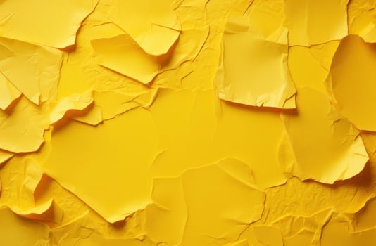 AI generated yellow paper with tears on white background, photo