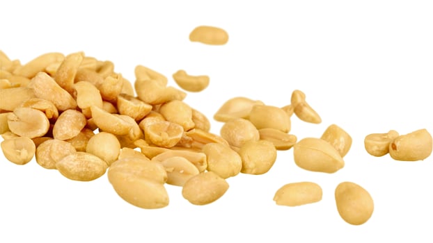 Organic Roasted Peanuts. Isolated Nut Snack Concept. Healthy, Delicious, and Crunchy Seeds photo