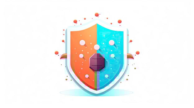 AI generated Shield Symbol Illustration for World Health Day photo