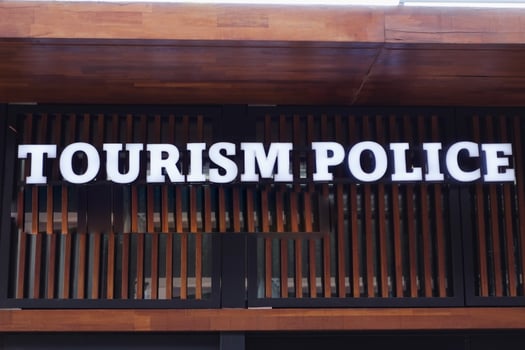 tourism police text on a buildings photo