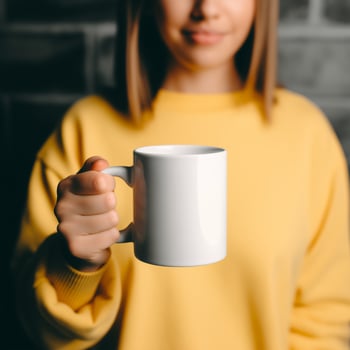 AI generated Collection of Mug Mockups Ready for Displaying POD Poster Illustrations photo