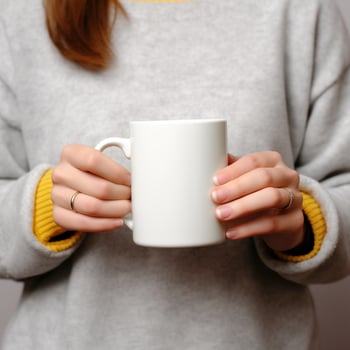 AI generated Collection of Mug Mockups Ready for Displaying POD Poster Illustrations photo