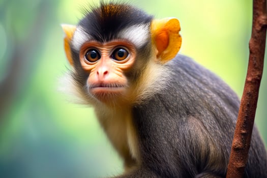 AI generated Wolfs Mona Monkey. Generative AI photo