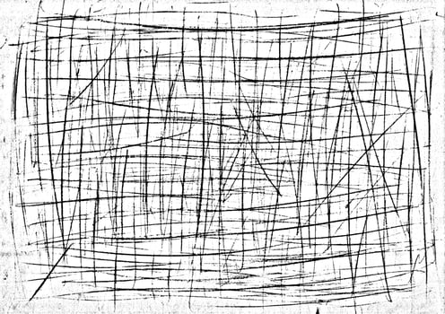 Black grunge Hand drawn scrawl scratch texture isolated on white background for overlay photo