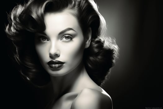 AI generated A female vintage glamour Model portrait. AI generated photo