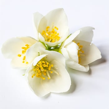 Flower petals isolated on white background photo