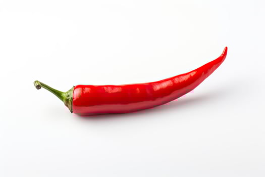 AI generated A Red chili pepper is isolated on a white background. AI Generated photo