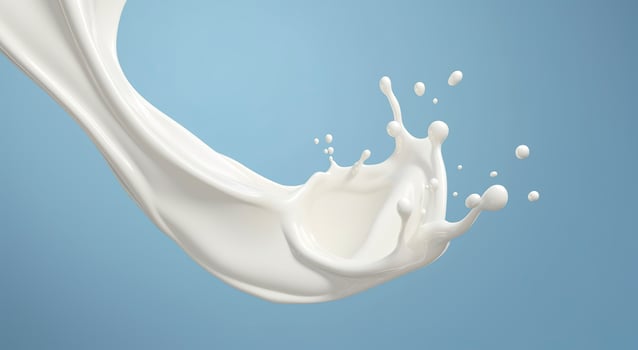 AI generated White milk splash isolated on background, liquid or Yogurt splash,  3d illustration. Generative AI photo