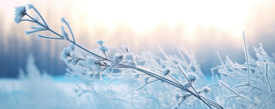 AI generated Frozen snowy grass, winter natural abstract background. beautiful winter landscape. AI Generated photo