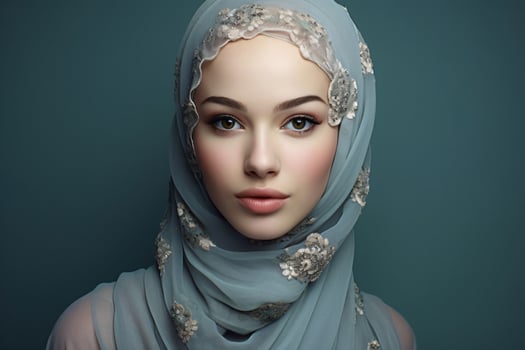 AI generated Beautiful women wearing hijab generative AI photo