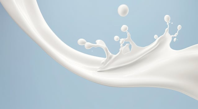 AI generated White milk splash isolated on background, liquid or Yogurt splash,  3d illustration. Generative AI photo