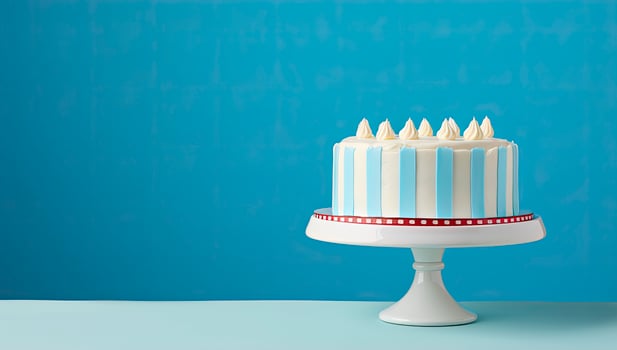 AI generated Happy Birthday cake for party. AI Generated photo