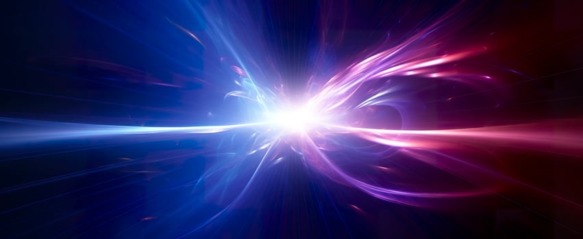 AI generated Neon colored glowing high energy singularity in space, 3D rendering. AI Generated photo