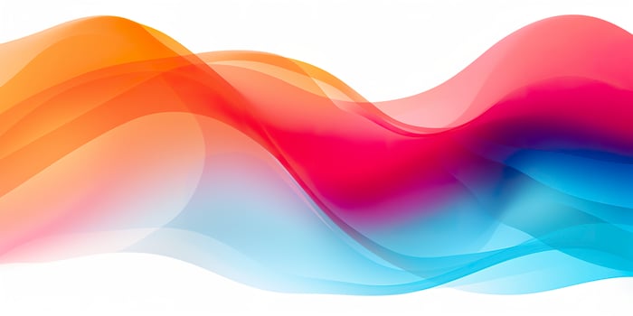 AI generated Colorful abstract wave lines flowing horizontally on a white background, ideal for technology, music, science and the digital world. AI Generative photo