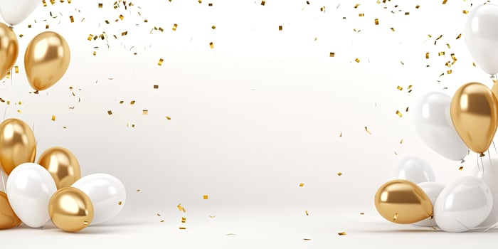 AI generated Balloon on white background. AI Generated photo