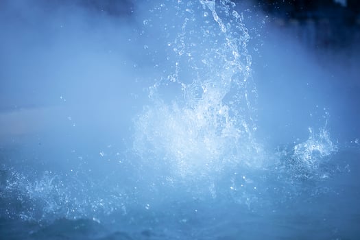 Hot spring water and bubble background or texture and copy space photo