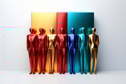 AI generated Abstract 3d human character, happy new year concept, Generative AI photo