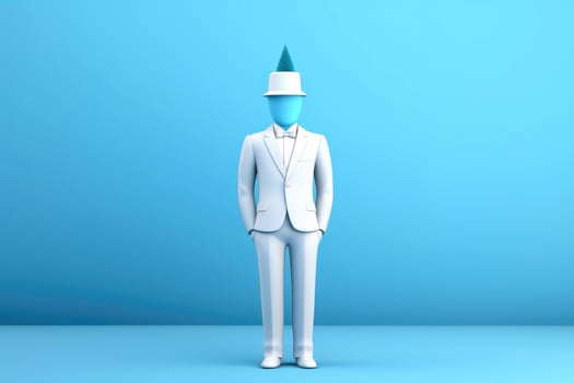 AI generated Abstract 3d human character, happy new year concept, Generative AI photo