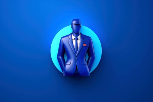AI generated Abstract 3d human character, happy new year concept, Generative AI photo