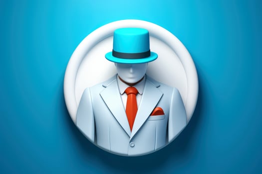 AI generated Abstract 3d human character, happy new year concept, Generative AI photo