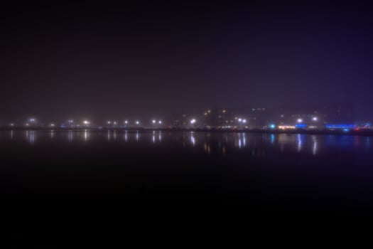Foggy Bay at Night photo
