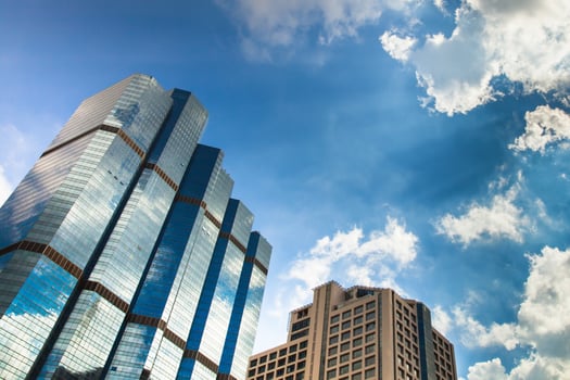 modern building in business area agints sky photo