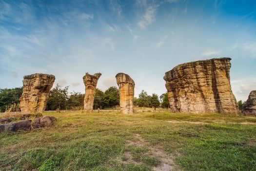Stonehenge againts sky photo