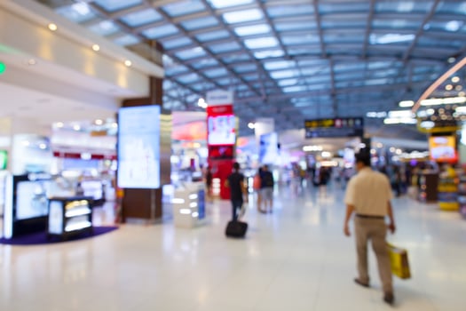 Blur of duty free shop photo