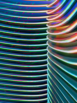 elegant and eye catching folded abstract geometry background wallpaper with blue and red color and dispersion effect photo