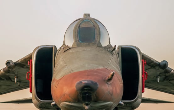 old military army fighter aircraft close up photo