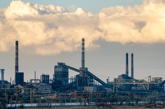 Azovstal plant destroyed during the war in Mariupol Ukraine photo