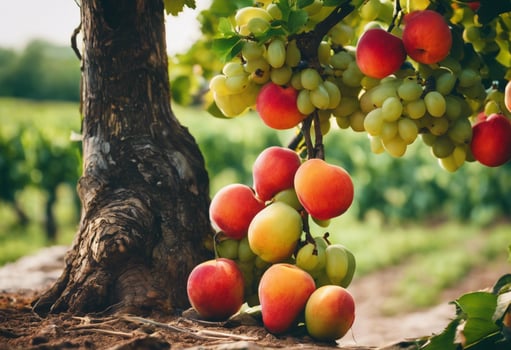 AI generated A Symphony of Nature Fruits Close Up photo