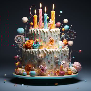 AI generated Birthday Cake photo
