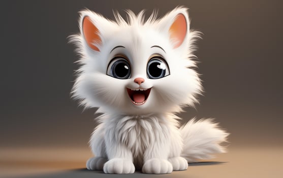 AI generated Endearing Adventures with Cute Cartoon Animal Babies photo