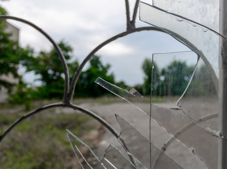 inside a destroyed school in Ukraine photo