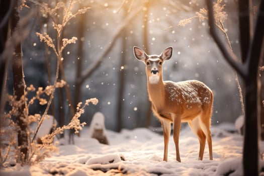 AI generated Wildlife in Winter - Generative AI photo