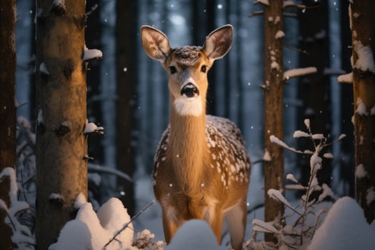 AI generated Wildlife in Winter - Generative AI photo