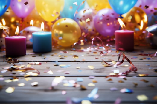 AI generated Festive atmosphere Background radiating energy for a happy birthday celebration photo