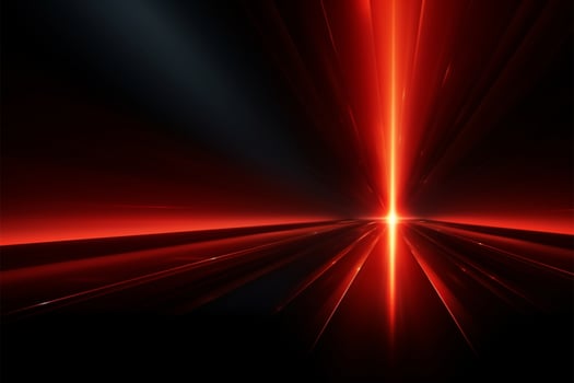 AI generated Intense minimalism Abstract red light with black background contrast photo
